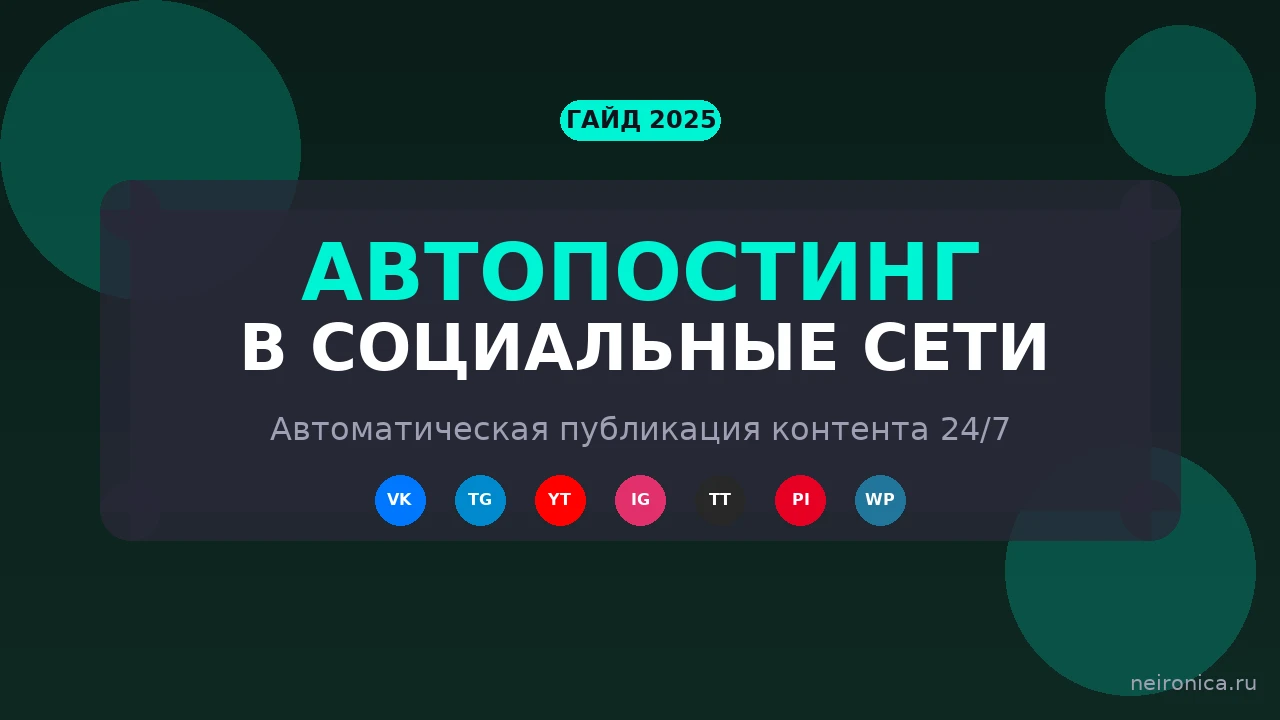 Автопостинг в соцсети: гайд по автоматизации публикаций