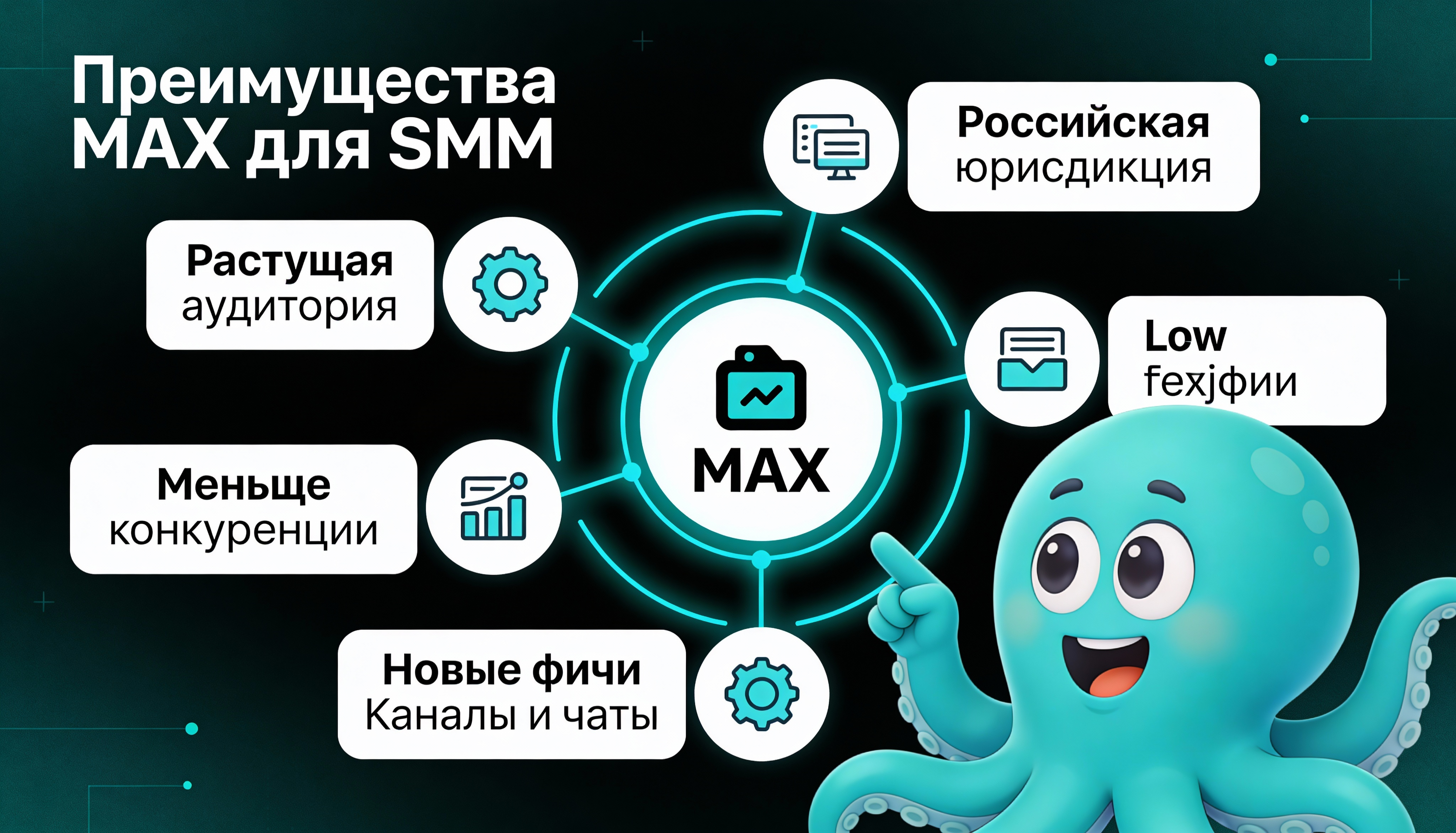 Инфографика: Преимущества MAX для SMM