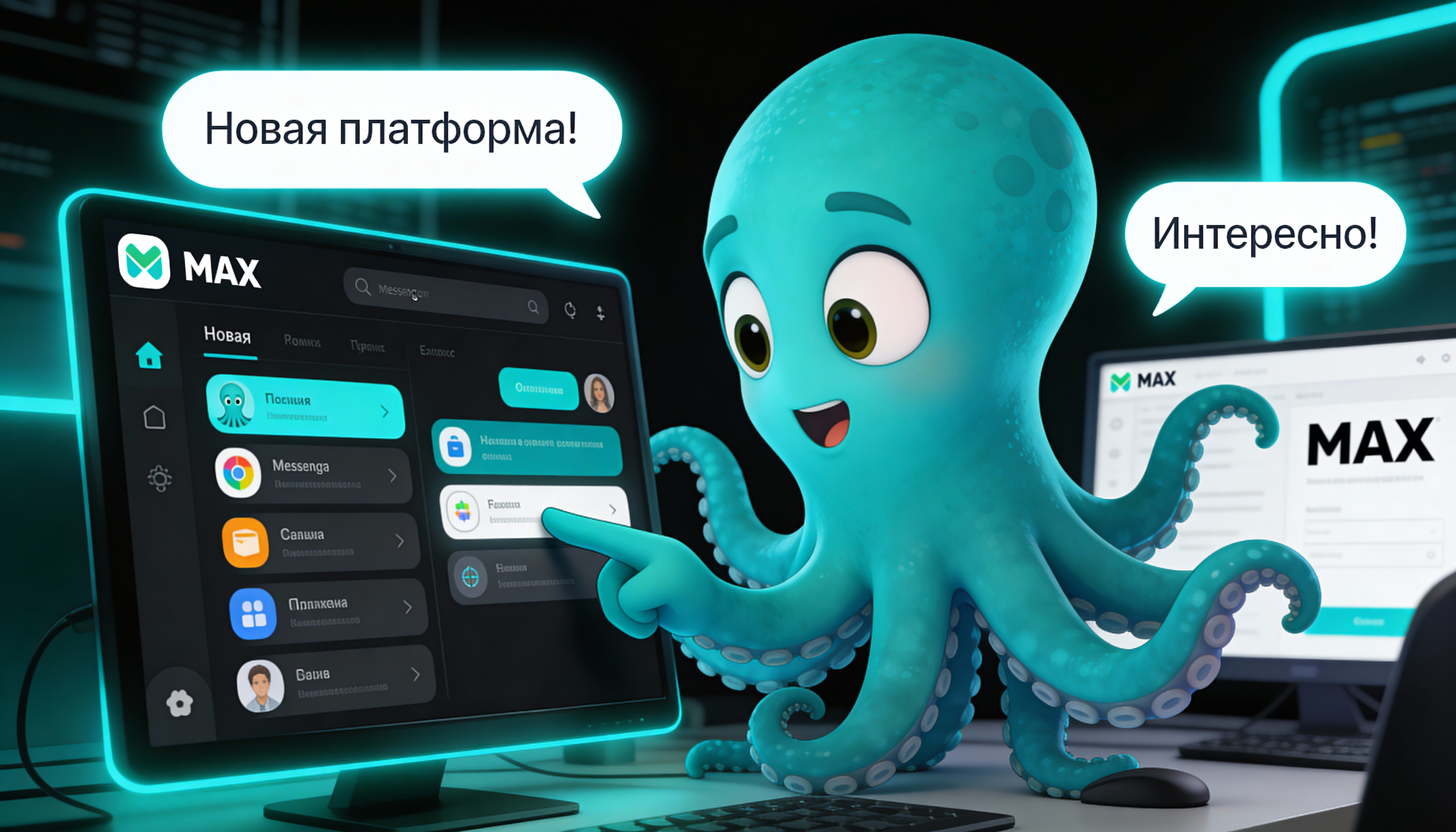 Иллюстрация: Октавио исследует новую платформу MAX