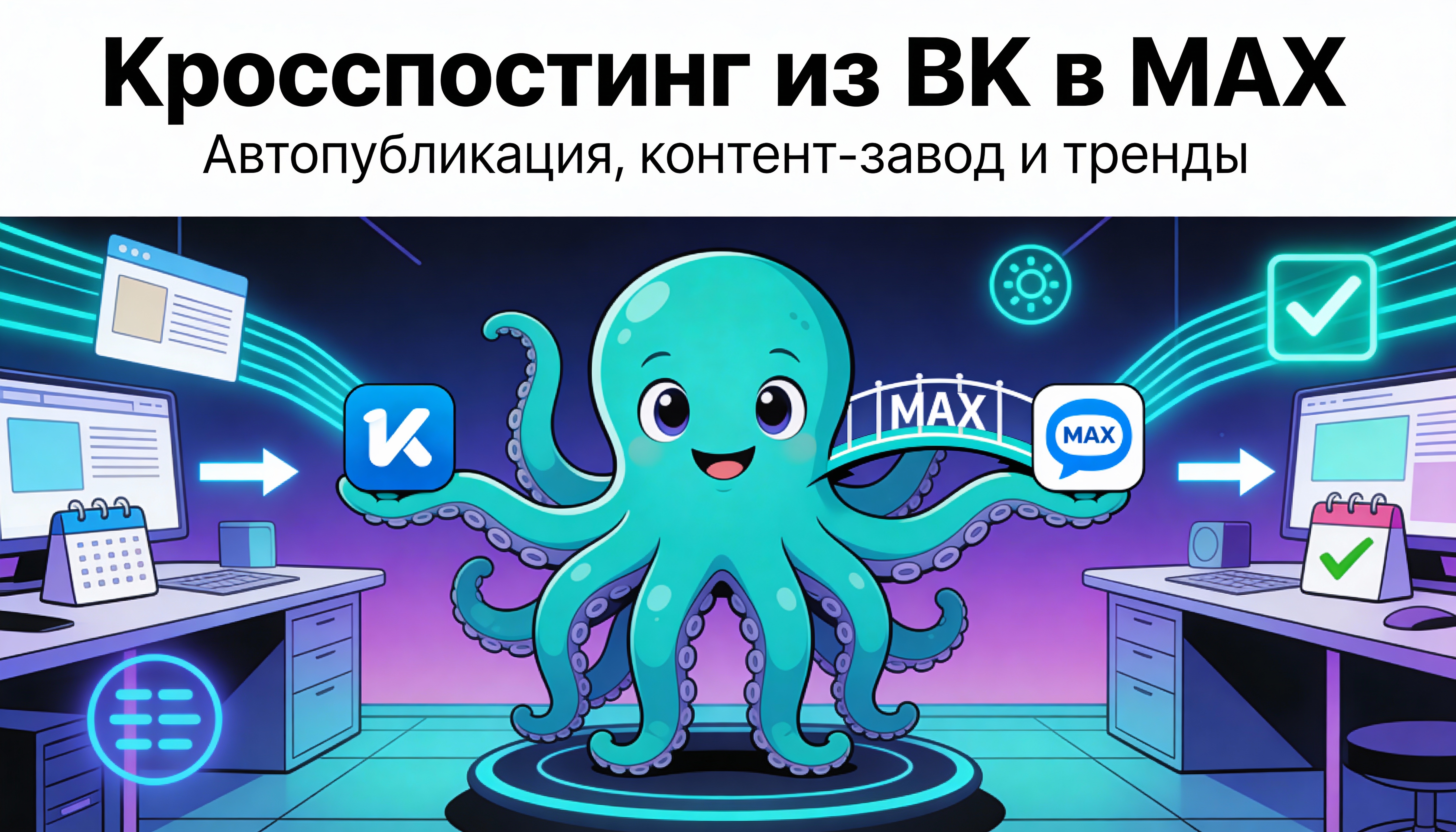 Кросспостинг из ВК в MAX: автопубликация, контент‑завод и тренды 2025–2030