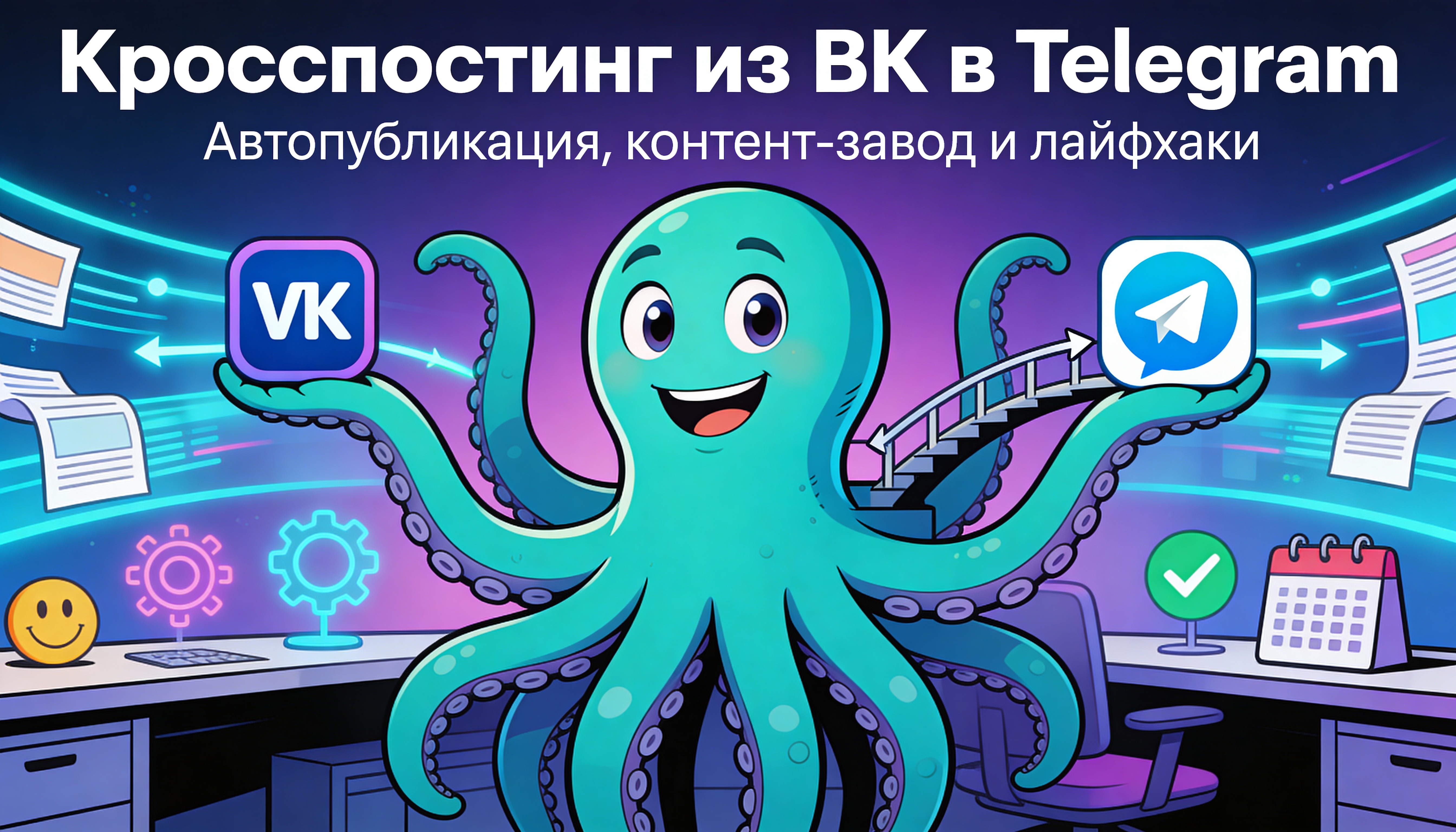 Кросспостинг из ВК в Telegram: автопубликация, контент‑завод и лайфхаки на 2026–2030