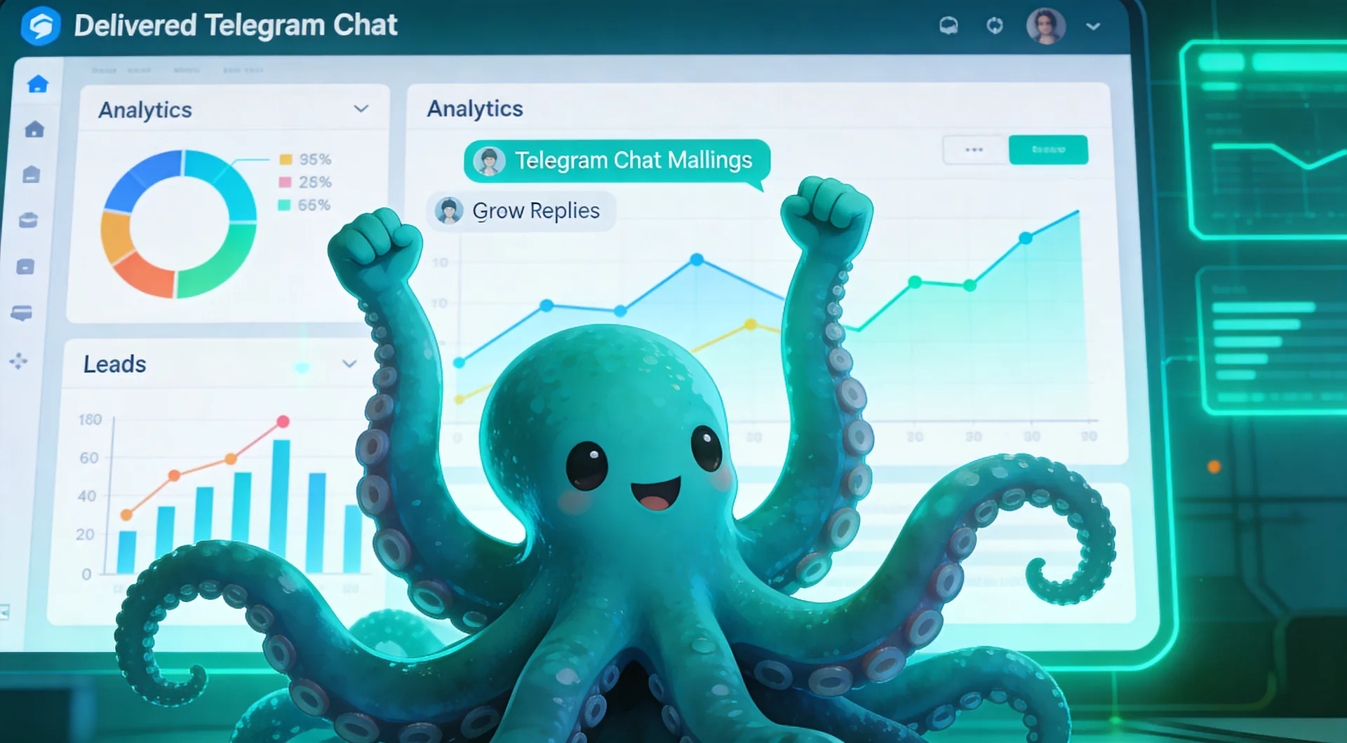 Результаты рассылки по чатам Telegram